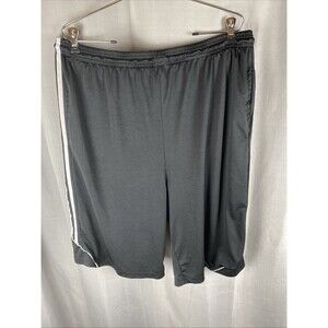 Victory Men's Sz 4XL Activewear Basketball Shorts Black With White Stripes